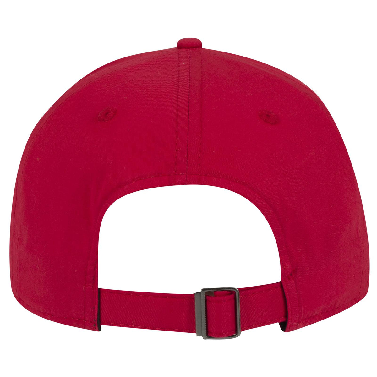 Rear View of 002 - Red OTTO CAP 6 Panel Low Profile Baseball Cap