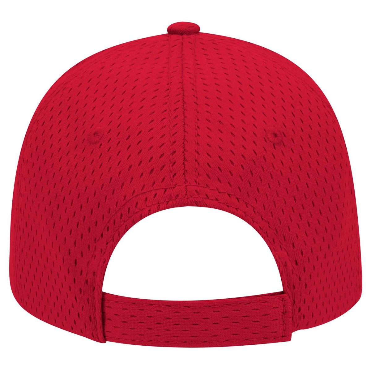 Rear View of 002 - Red OTTO CAP 6 Panel Low Profile Baseball Cap