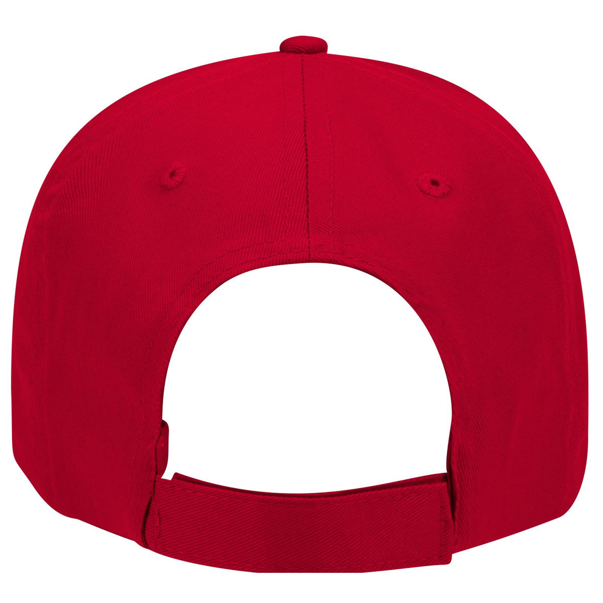 Rear View of 002 - Red OTTO CAP 6 Panel Low Profile Baseball Cap
