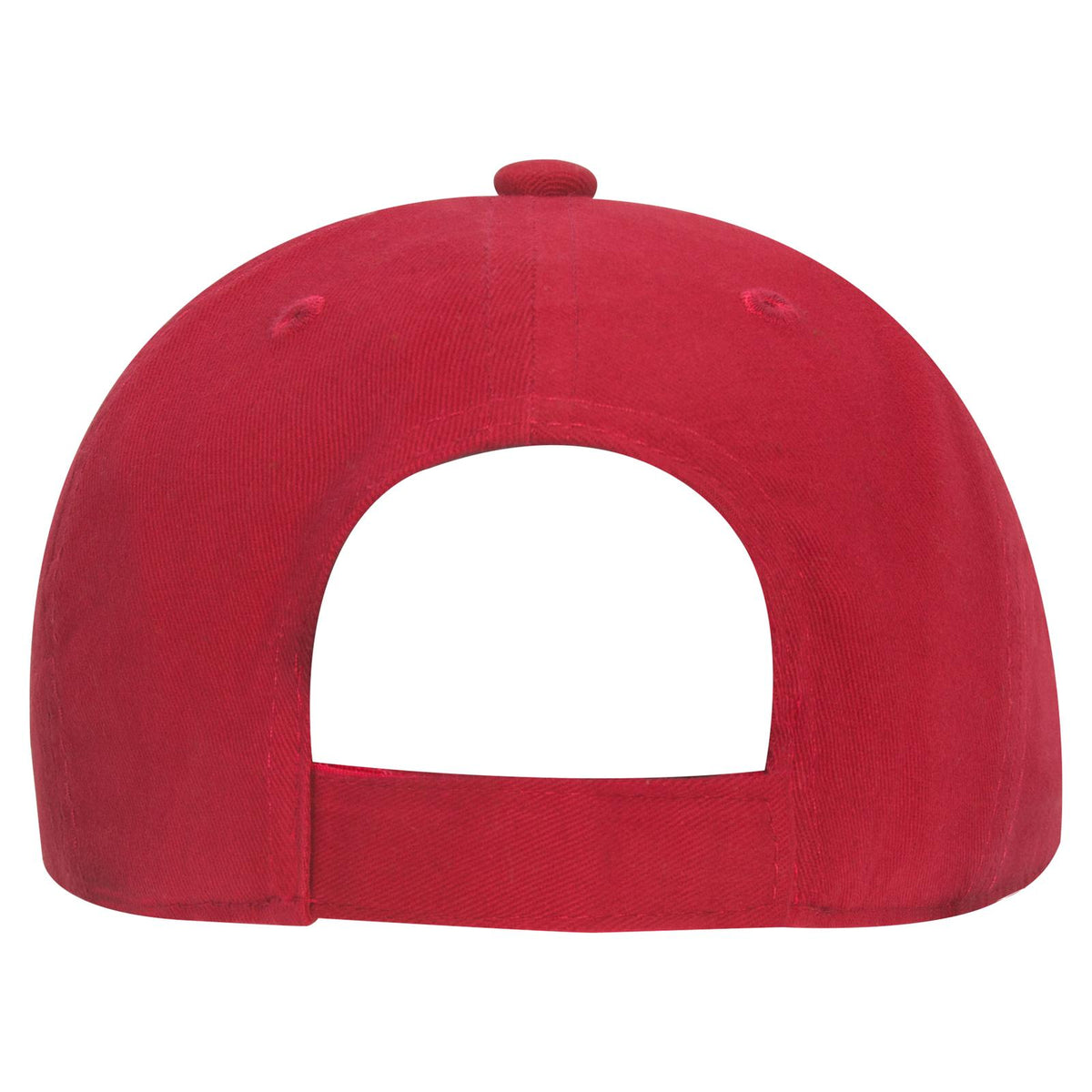 Rear View of 002 - Red OTTO CAP 6 Panel Low Profile Baseball Cap