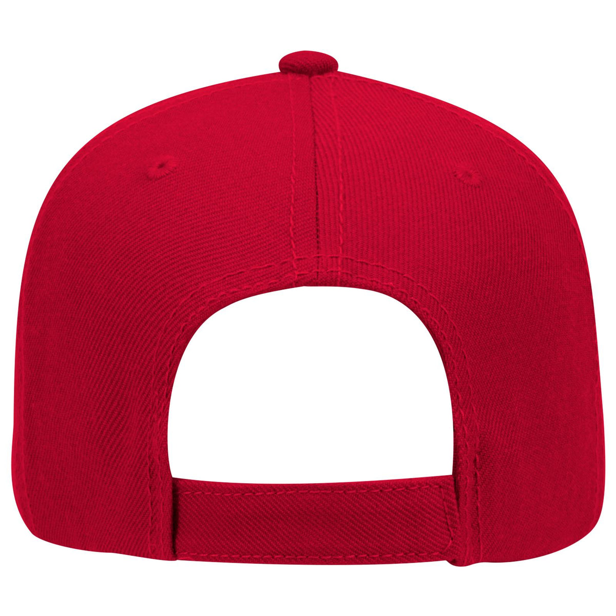 Rear View of 002 - Red OTTO CAP 6 Panel Low Profile Baseball Cap