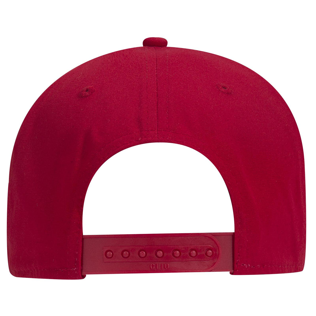 Rear View of 002 - Red OTTO CAP 6 Panel Low Profile Baseball Cap