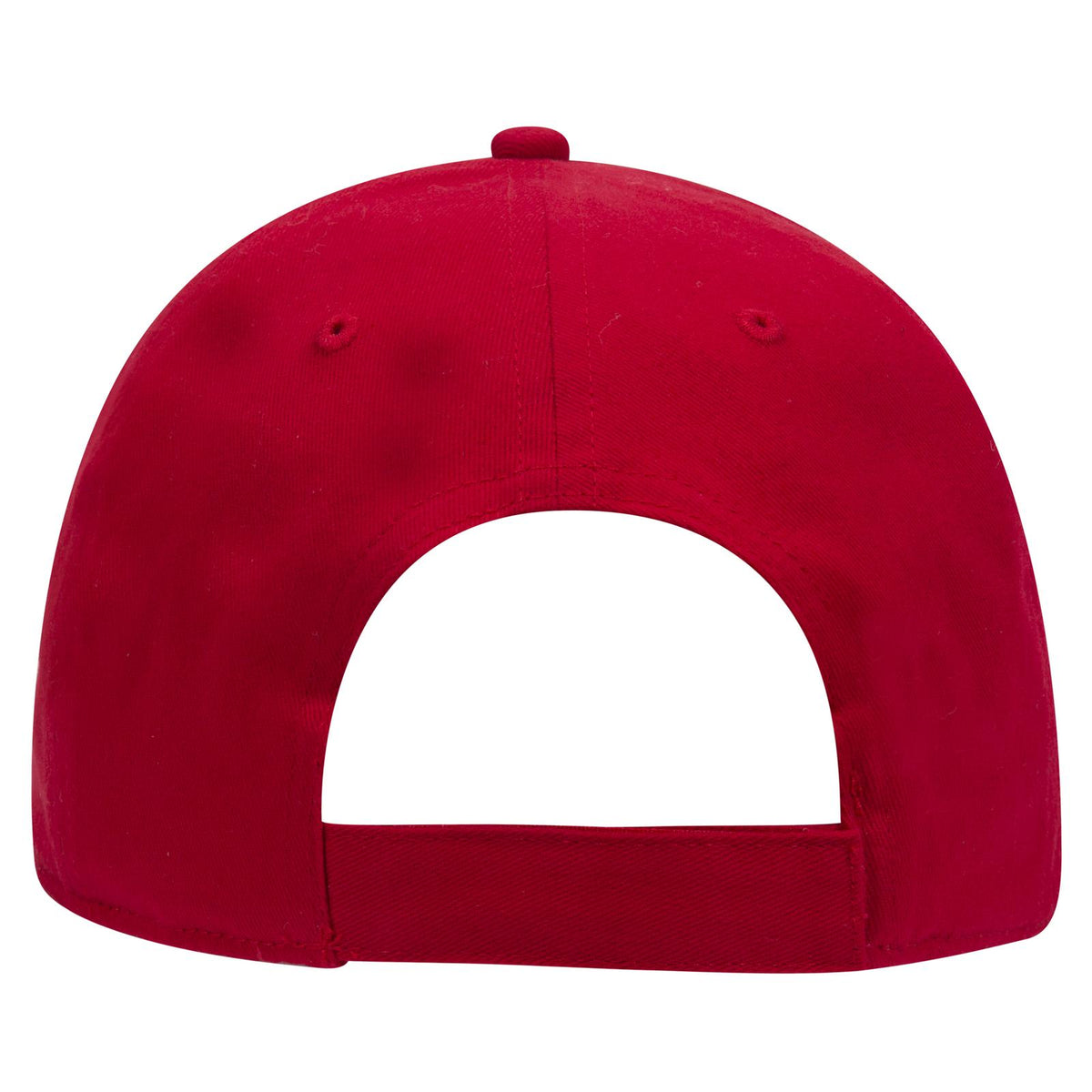 Rear View of 002 - Red OTTO CAP 6 Panel Low Profile Baseball Cap