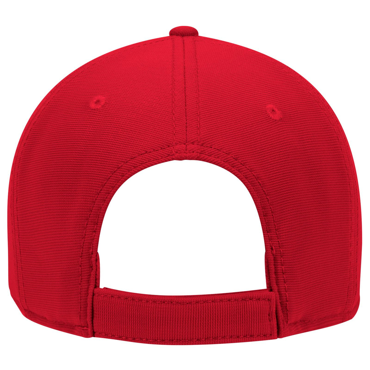 Rear View of 002 - Red OTTO CAP 6 Panel Low Profile Baseball Cap