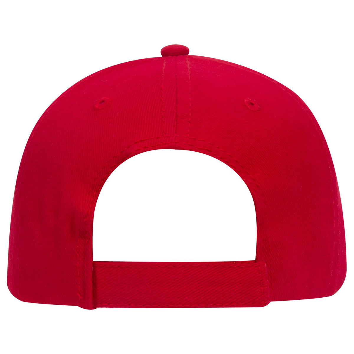 Rear View of 002 - Red OTTO CAP 6 Panel Low Profile Baseball Cap