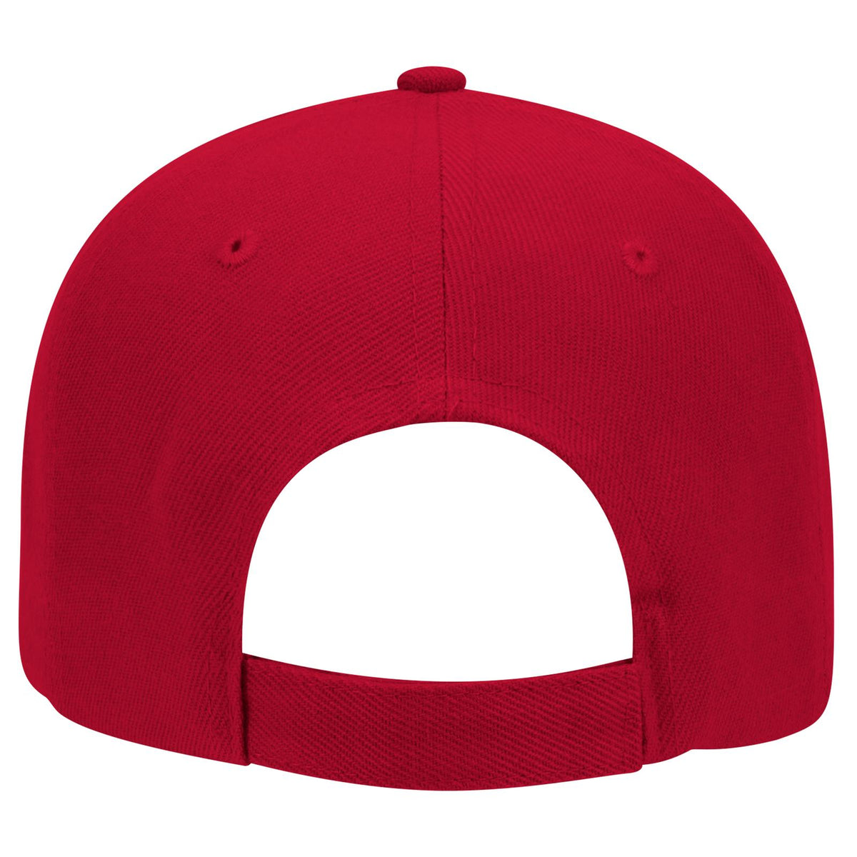 Rear View of 002 - Red OTTO CAP 6 Panel Low Profile Baseball Cap