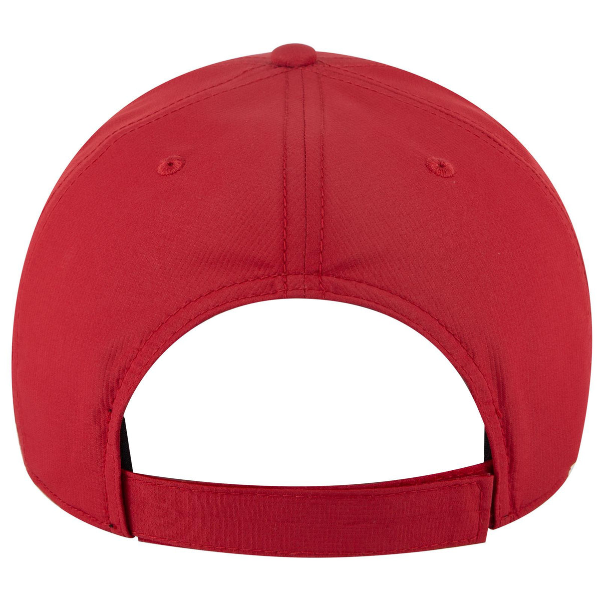 Rear View of 002 - Red OTTO CAP 6 Panel Low Profile Baseball Cap
