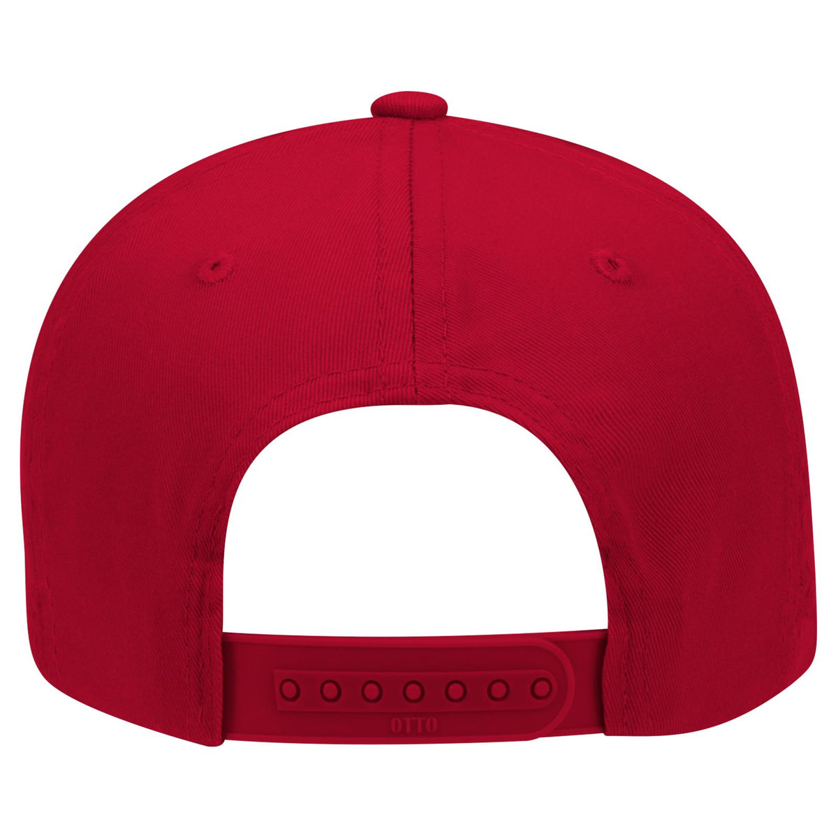 Rear View of 002 - Red OTTO CAP 6 Panel Low Profile Baseball Cap
