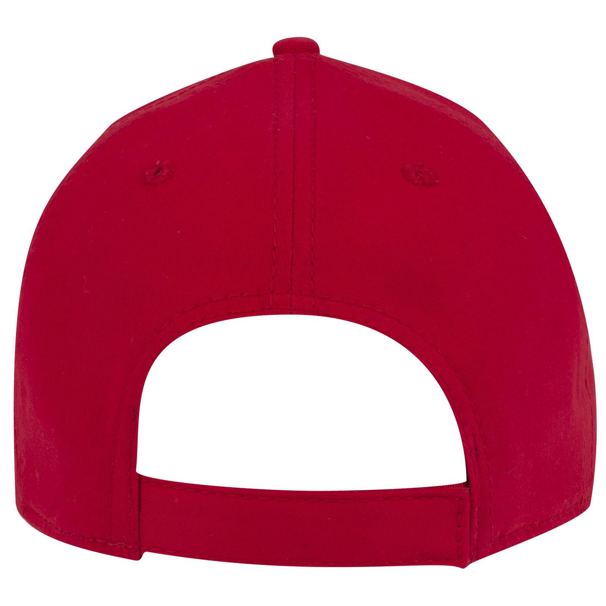 Rear View of 002 - Red OTTO CAP 6 Panel Low Profile Baseball Cap