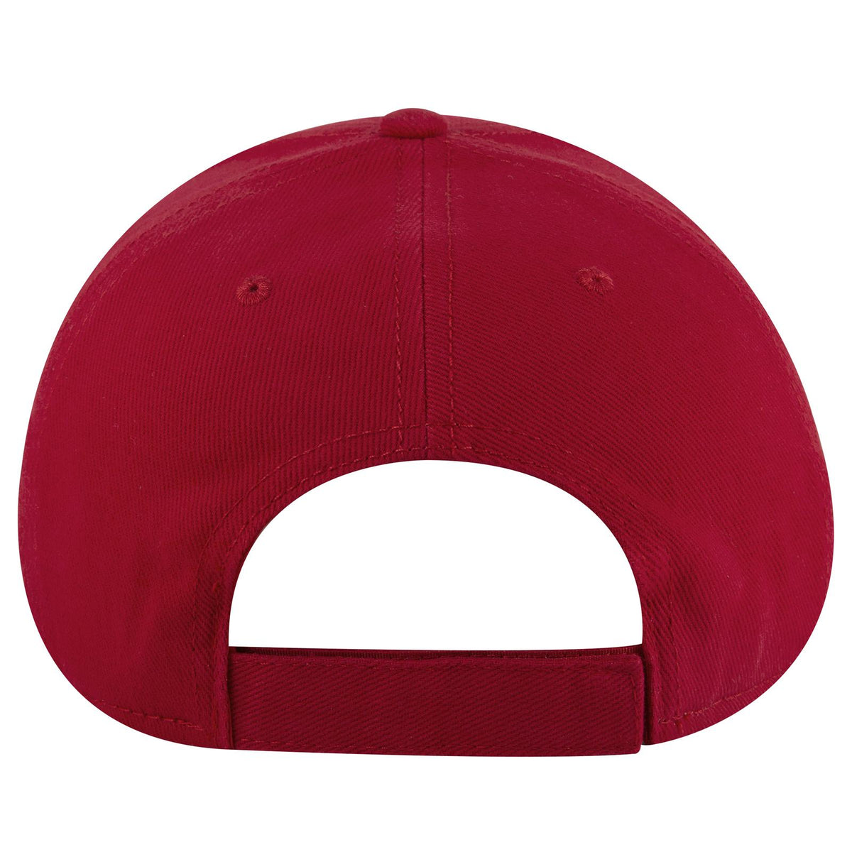 Rear View of 002 - Red OTTO CAP 6 Panel Low Profile Baseball Cap
