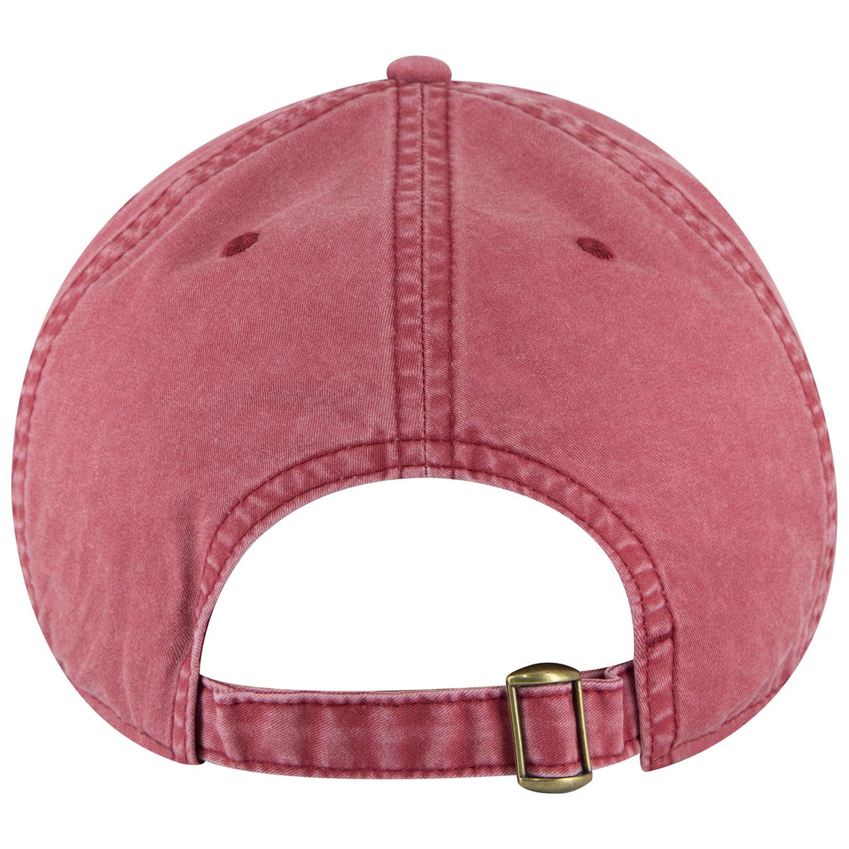 Rear View of 002 - Red OTTO CAP 6 Panel Low Profile Dad Hat