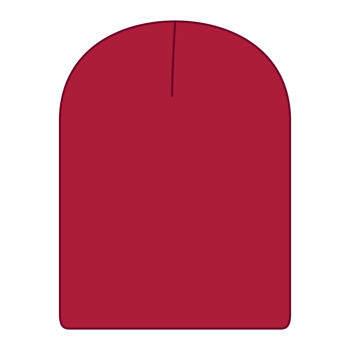 Rear View of 002 - Red OTTO CAP 9 1/2" Premium Rib Knit Beanie