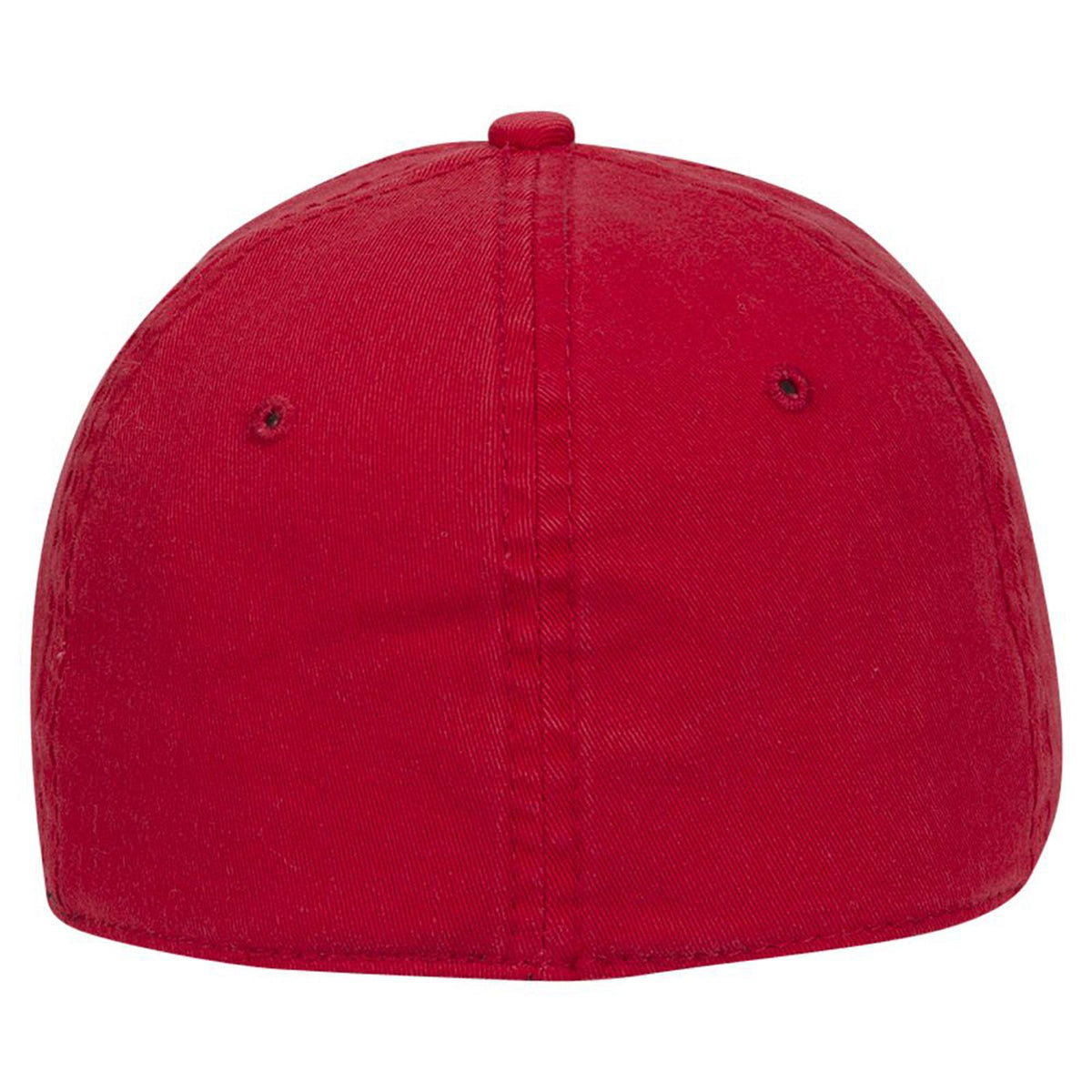 Rear View of 002 - Red OTTO CAP "OTTO A-FLEX" Fitted 6 Panel Low Profile Baseball Cap