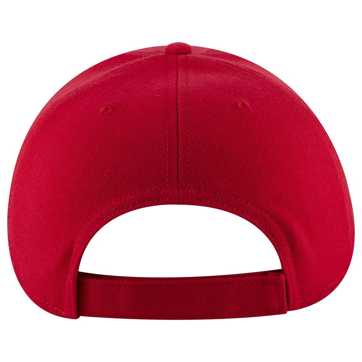 Rear View of 002 - Red OTTO CAP "OTTO COMFY FIT" 6 Panel Low Profile Baseball Cap