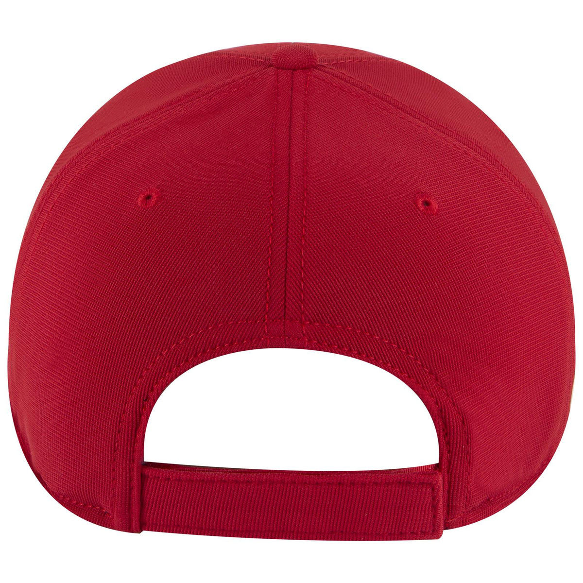 Rear View of 002 - Red OTTO CAP "OTTO COMFY FIT" 6 Panel Low Profile Baseball Cap