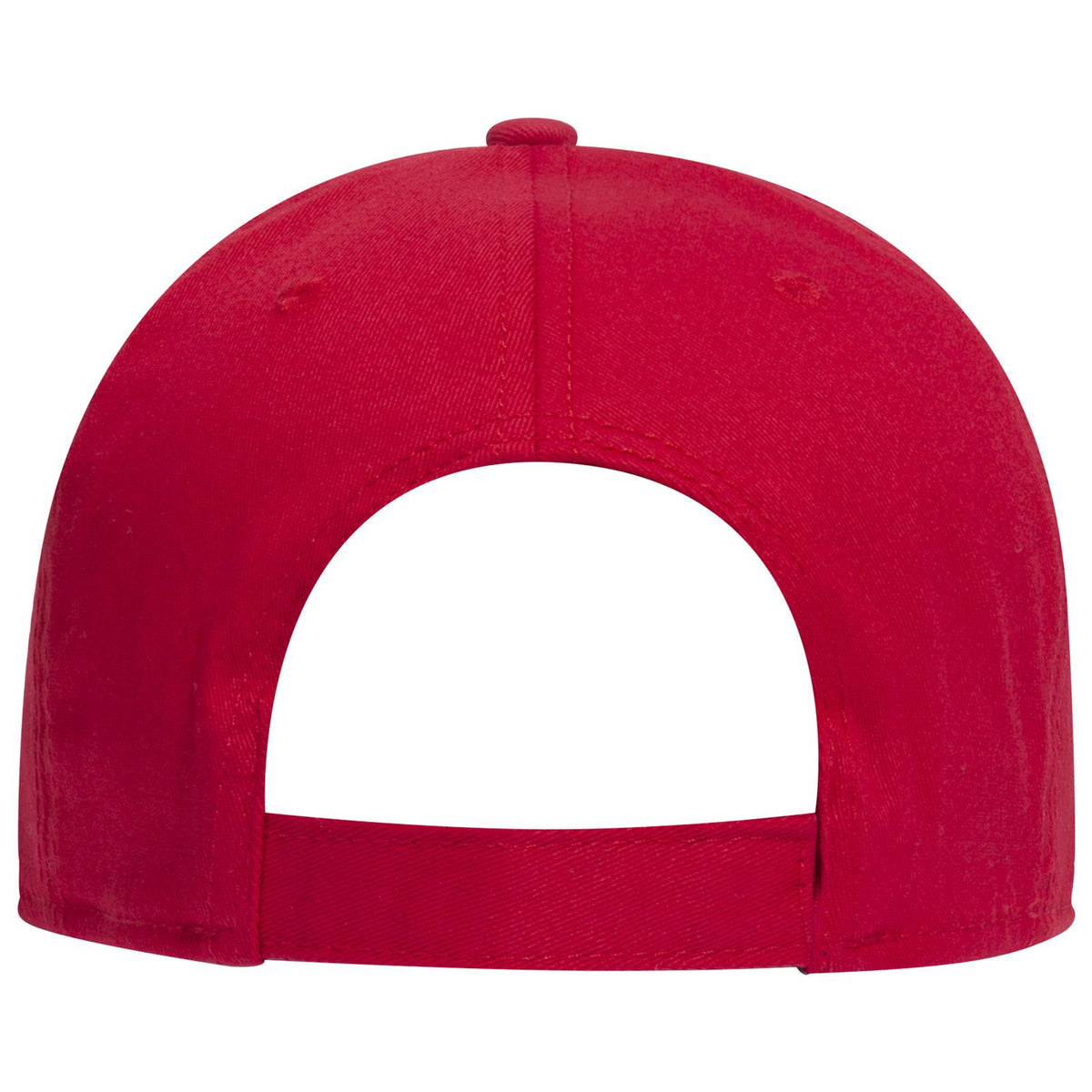Rear View of 002 - Red OTTO CAP "OTTO COMFY FIT" 6 Panel Low Profile Baseball Cap