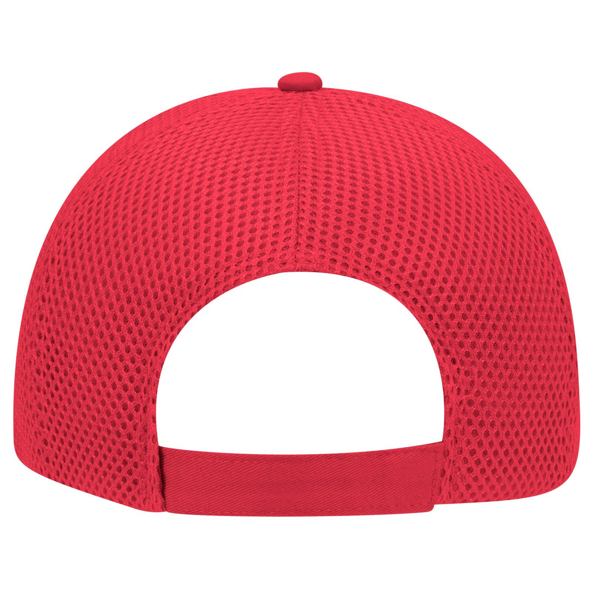 Rear View of 002 - Red OTTO CAP "OTTO COMFY FIT" 6 Panel Low Profile Baseball Cap