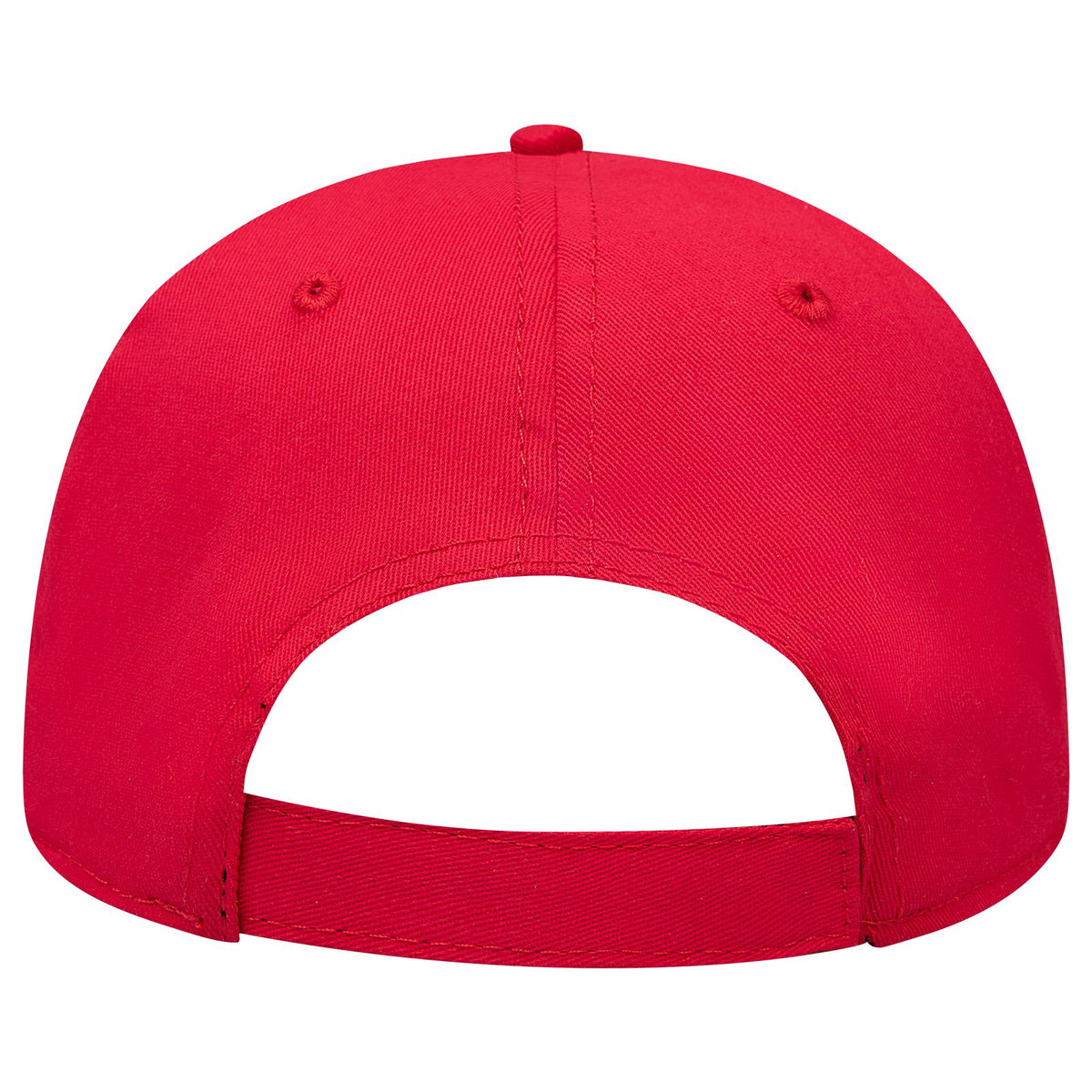 Rear View of 002 - Red OTTO CAP "OTTO COMFY FIT" 6 Panel Low Profile Baseball Cap