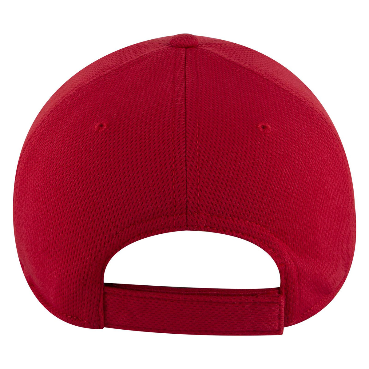 Rear View of 002 - Red OTTO CAP "OTTO COMFY FIT" 6 Panel Low Profile Baseball Cap