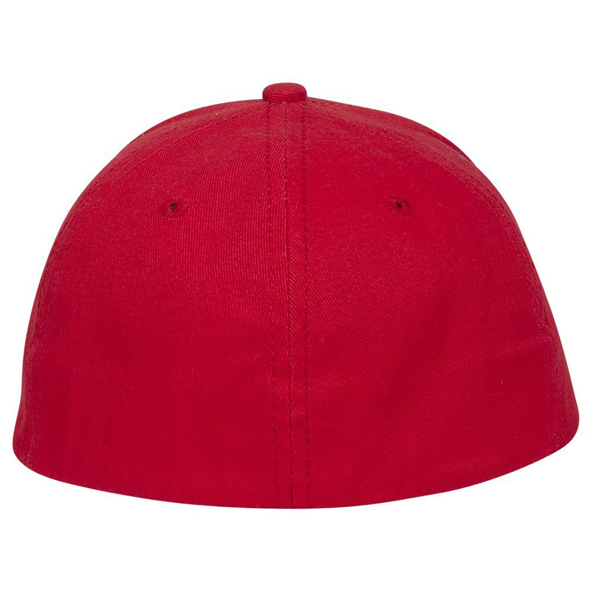 Rear View of 002 - Red OTTO CAP "OTTO FLEX" Fitted 6 Panel Low Profile Baseball Cap