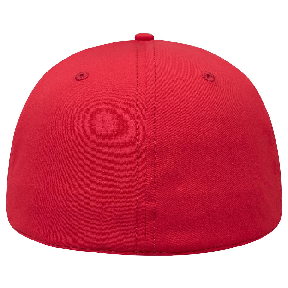 Rear View of 002 - Red OTTO CAP "OTTO FLEX" Fitted 6 Panel Low Profile Baseball Cap