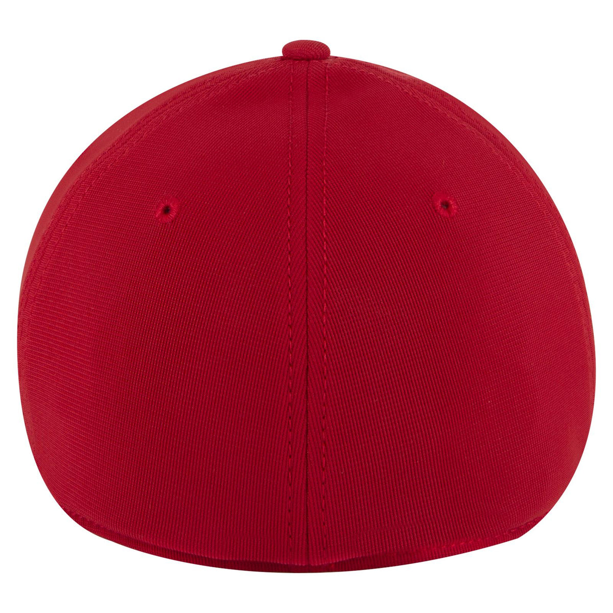 Rear View of 002 - Red OTTO CAP "OTTO FLEX" Fitted 6 Panel Low Profile Baseball Cap