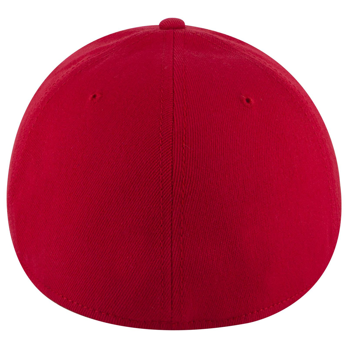 Rear View of 002 - Red OTTO CAP "OTTO FLEX" Fitted 6 Panel Low Profile Baseball Cap