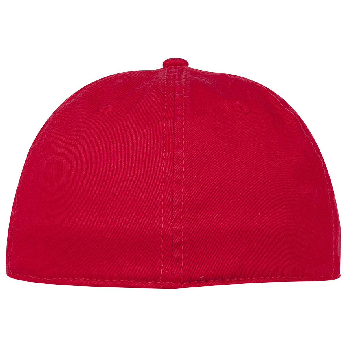 Rear View of 002 - Red OTTO CAP "OTTO FLEX" Fitted 6 Panel Low Profile Baseball Cap