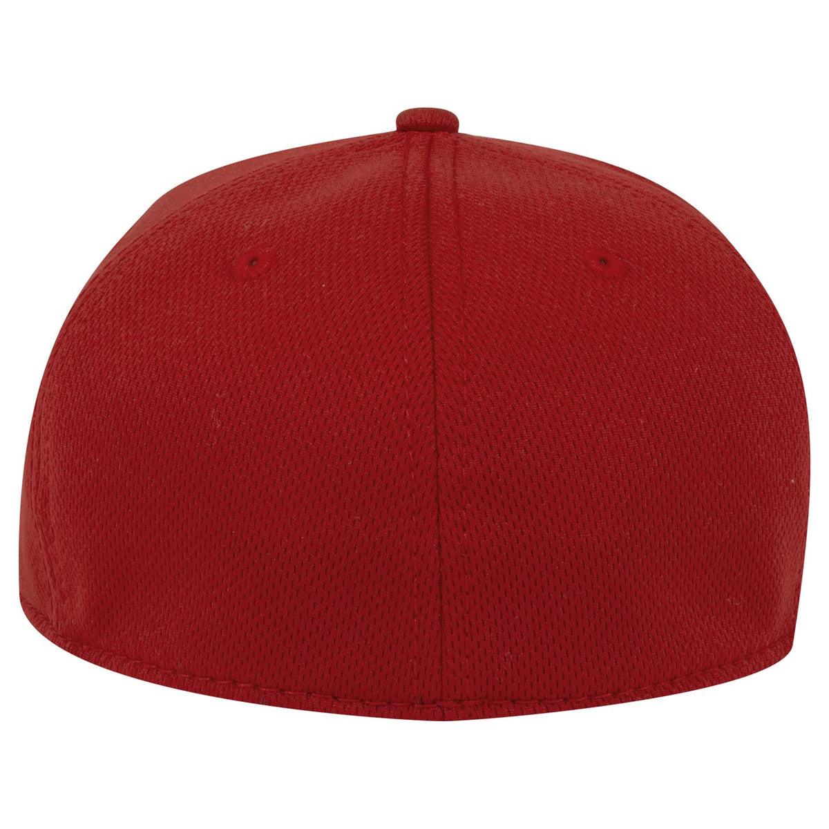 Rear View of 002 - Red OTTO CAP "OTTO FLEX" Fitted 6 Panel Mid Profile Baseball Cap