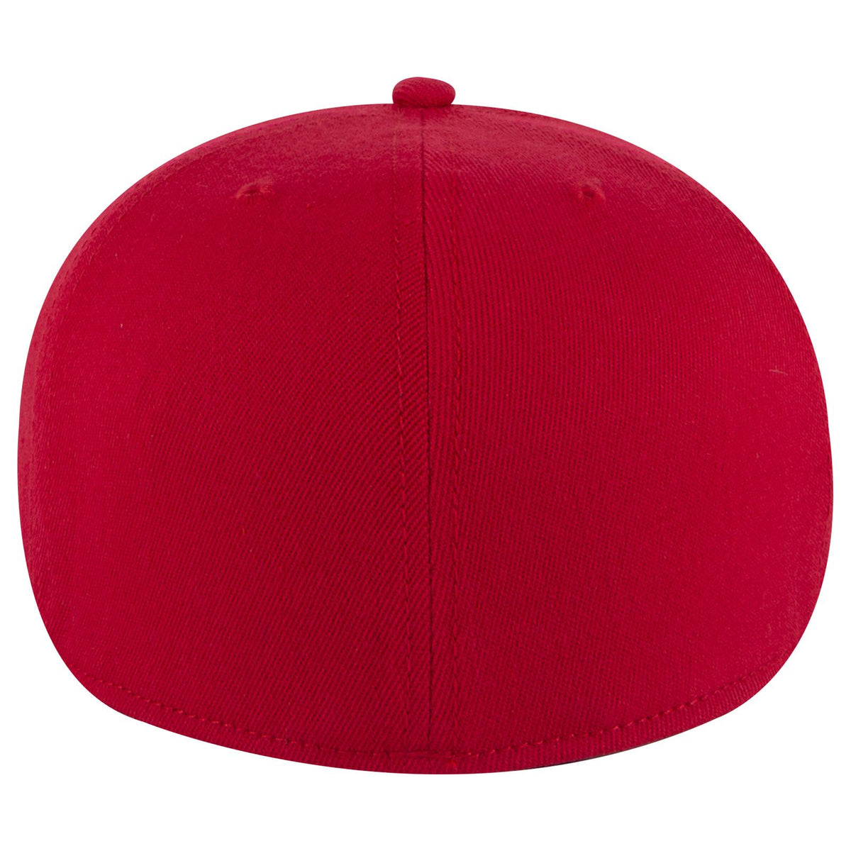 Rear View of 002 - Red OTTO CAP "OTTO FLEX" Fitted 6 Panel Pro Style Baseball Cap