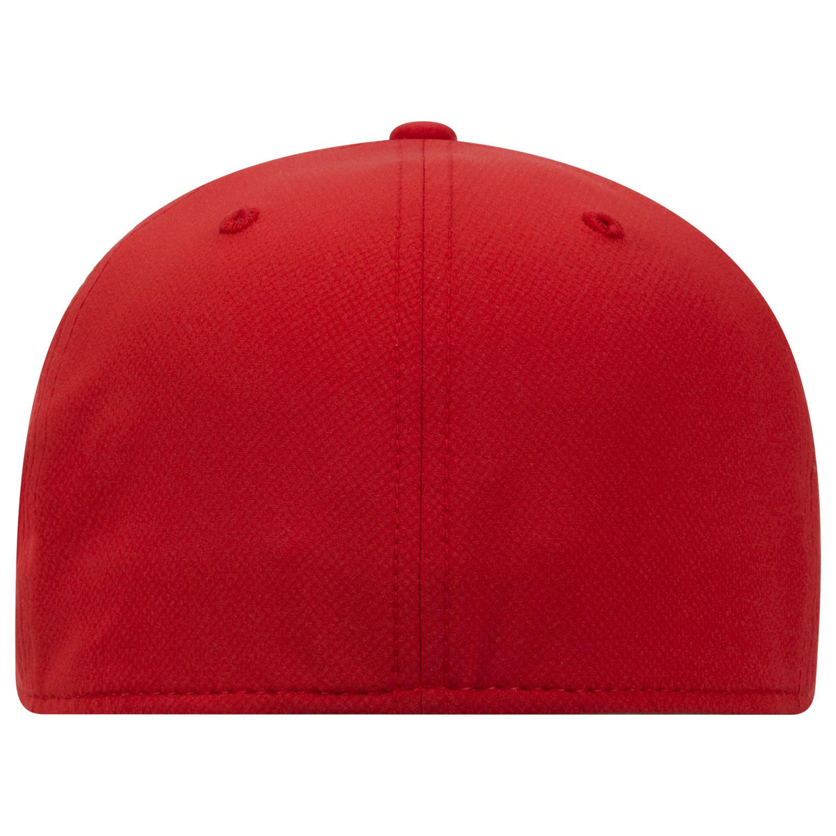 Rear View of 002 - Red OTTO CAP "OTTO FLEX" Fitted UPF 50+ 6 Panel Low Profile Baseball Cap