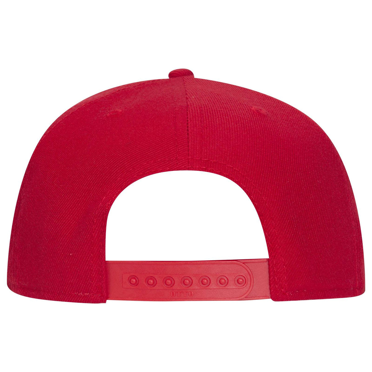 Rear View of 002 - Red OTTO CAP "OTTO SNAP" 6 Panel Pro Style Snapback Hat