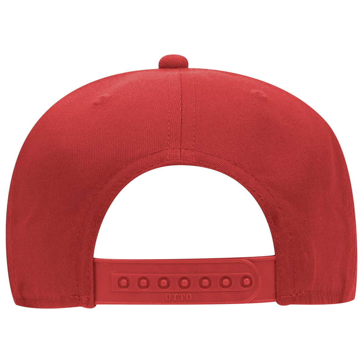 Rear View of 002 - Red OTTO CAP “OTTO SNAP” 6 Panel Pro Style Snapback Hat
