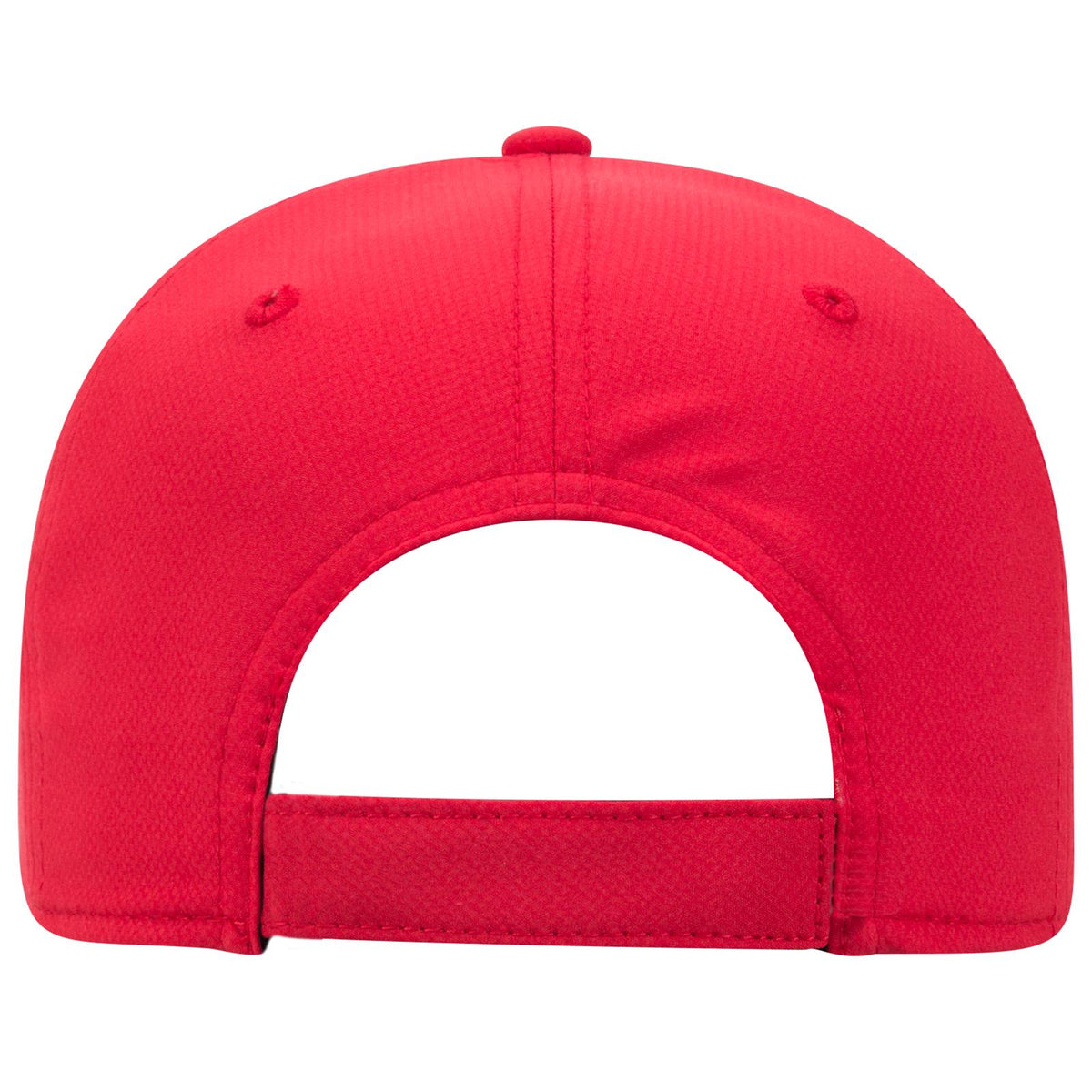 Rear View of 002 - Red OTTO CAP UPF 50+ 6 Panel Low Profile Baseball Cap