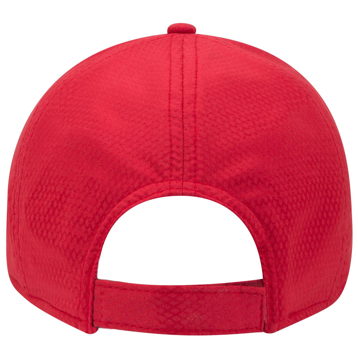 Rear View of 002 - Red OTTO CAP UPF 50+ 6 Panel Low Profile Baseball Cap