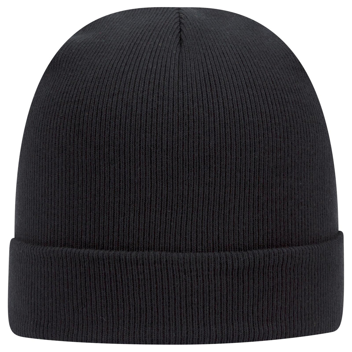 Rear View of 003 - Black OTTO CAP 12" Classic Knit Beanie w/ Cuff