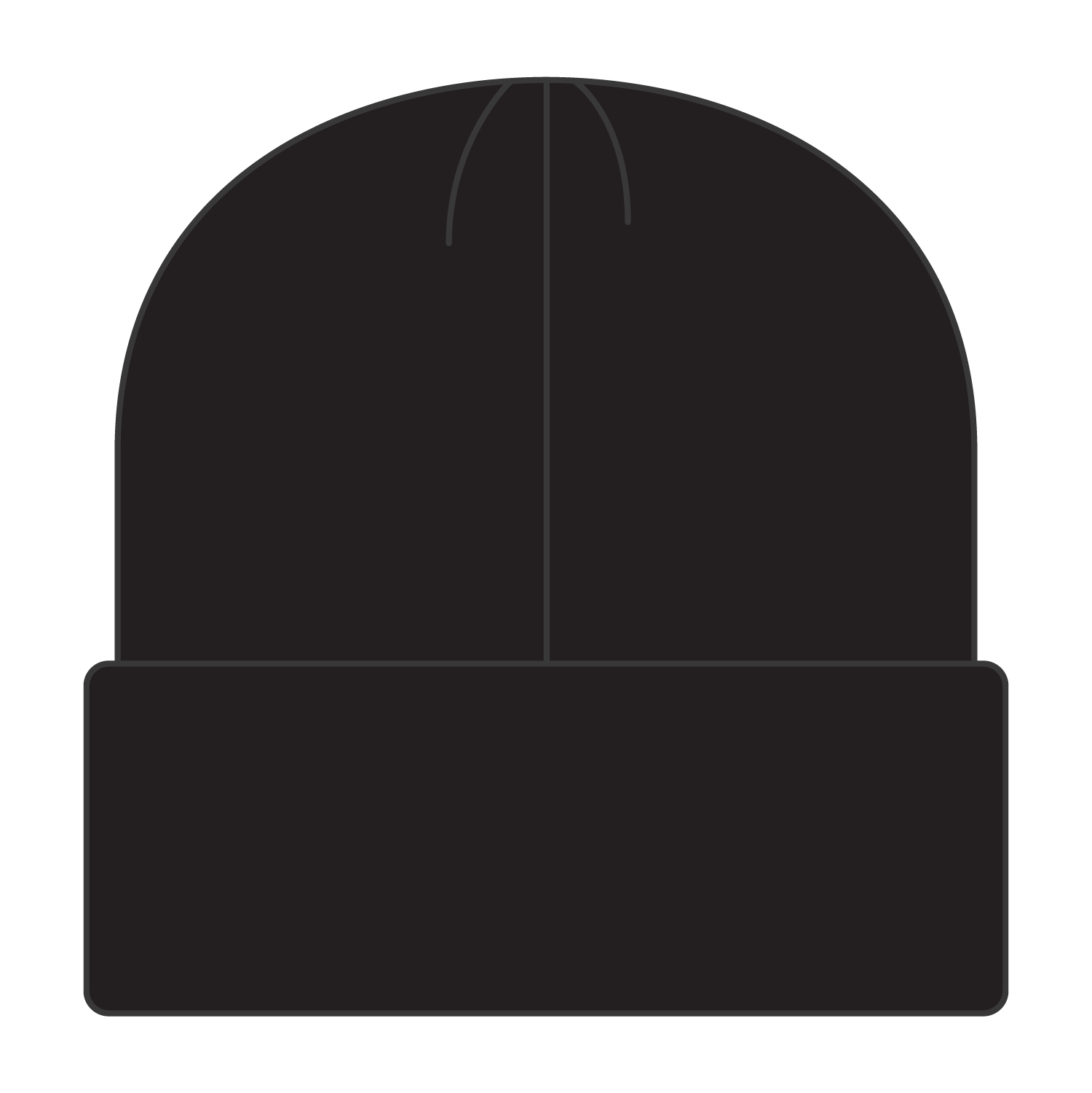 Front View of 003 - Black OTTO CAP 12" Classic Knit Beanie w/ Inside Fleece Lining & Rib Knit Cuff