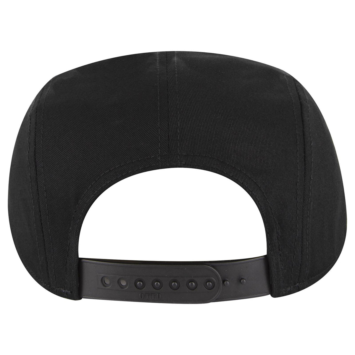 Rear View of 003 - Black OTTO CAP 5 Panel Camper Hat