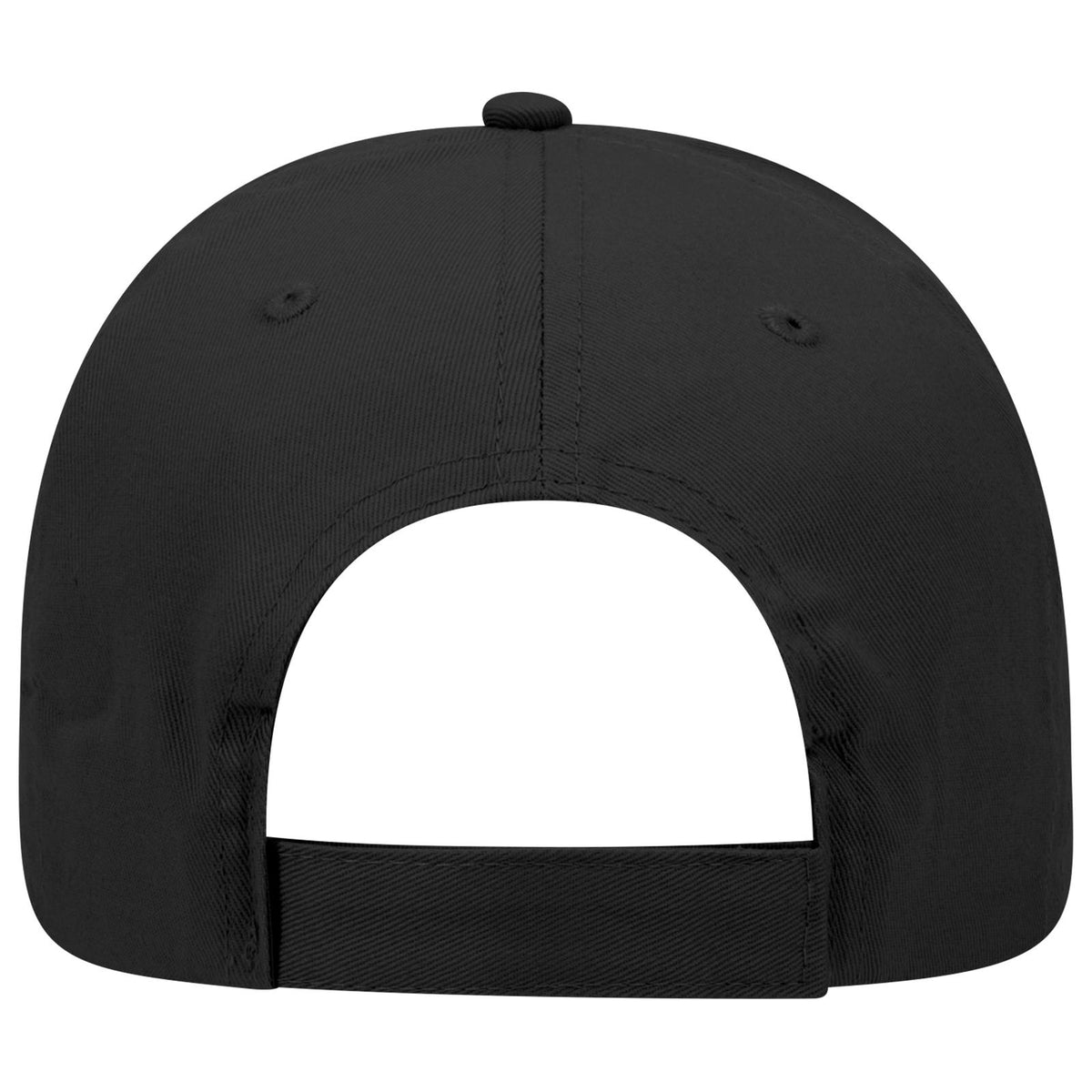 Rear View of 003 - Black OTTO CAP 5 Panel Low Profile Baseball Cap