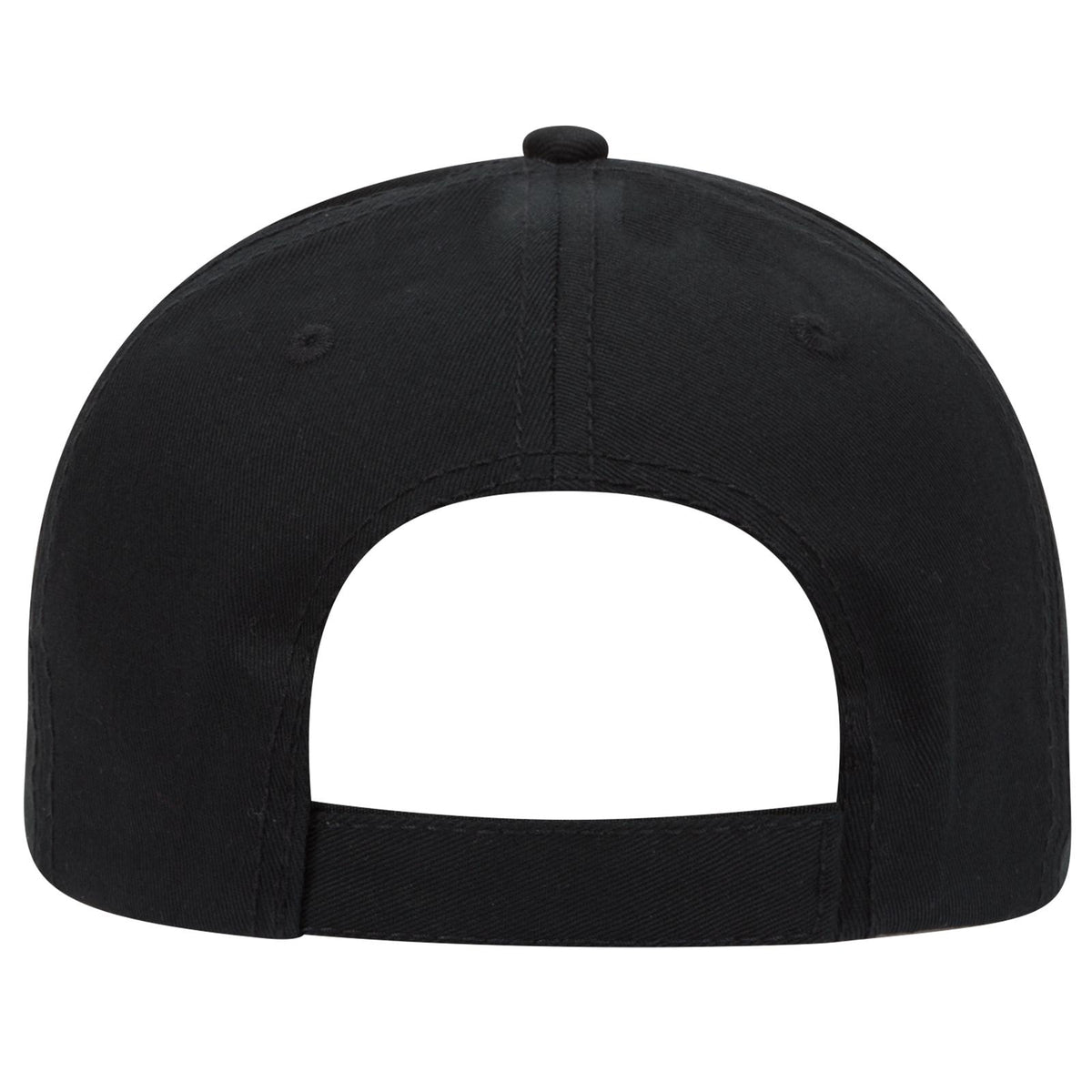 Rear View of 003 - Black OTTO CAP 5 Panel Low Profile Baseball Cap