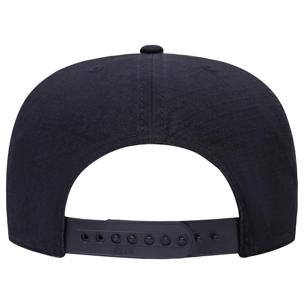 Rear View of 003 - Black OTTO CAP 5 Panel Mid Profile Baseball Hat