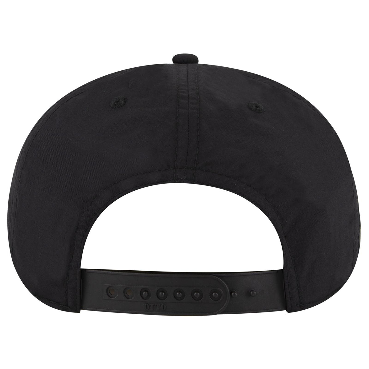 Rear View of 003 - Black OTTO CAP 5 Panel Pro Style Baseball Cap