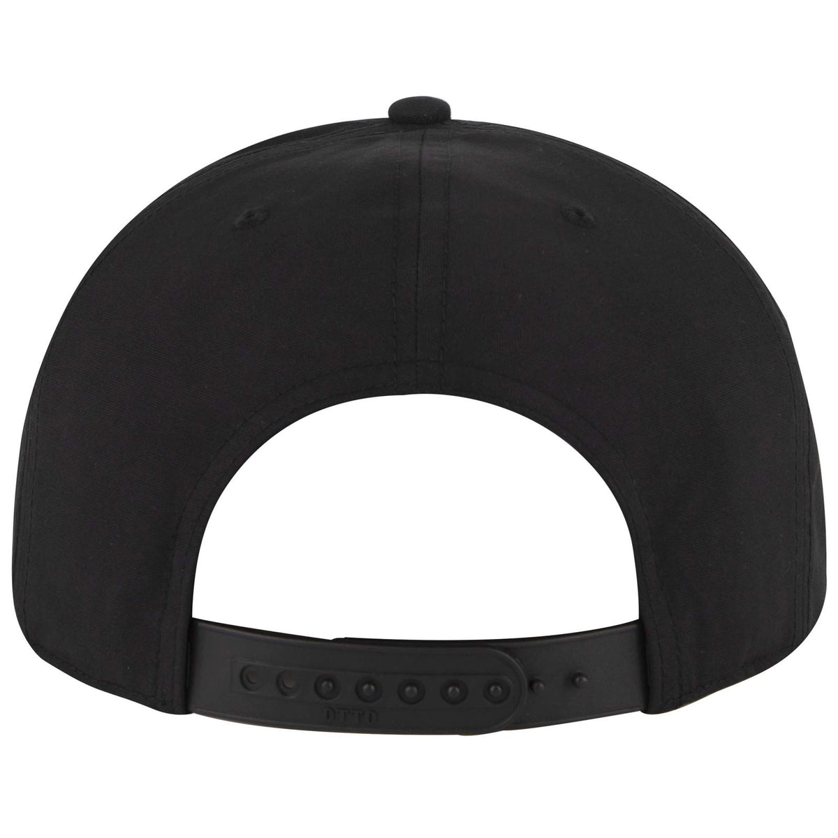 Rear View of 003 - Black OTTO CAP 5 Panel Pro Style Baseball Cap