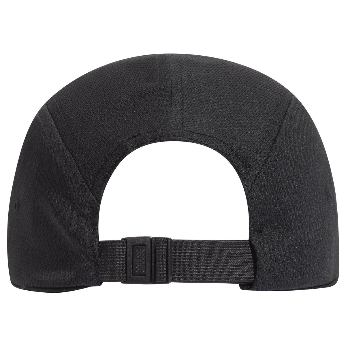 Rear View of 003 - Black OTTO CAP 5 Panel Running Cap