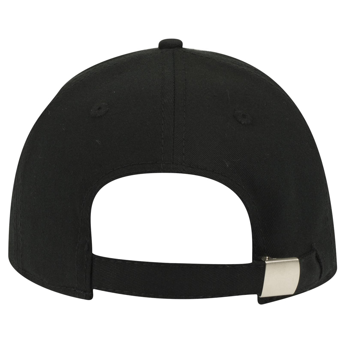 Rear View of 003 - Black OTTO CAP 6 Panel Low Profile Baseball Cap
