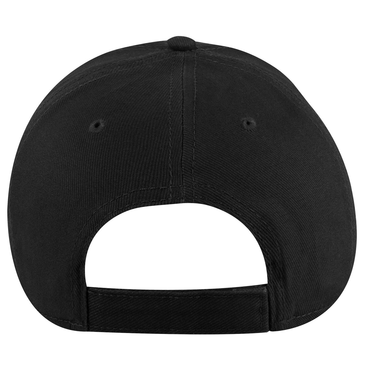 Rear View of 003 - Black OTTO CAP 6 Panel Low Profile Baseball Cap