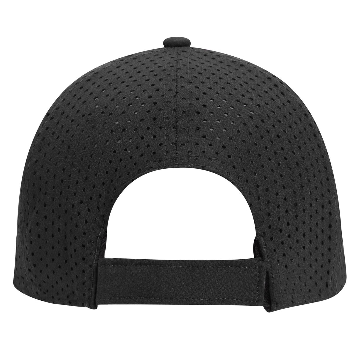 Rear View of 003 - Black OTTO CAP 6 Panel Low Profile Baseball Cap