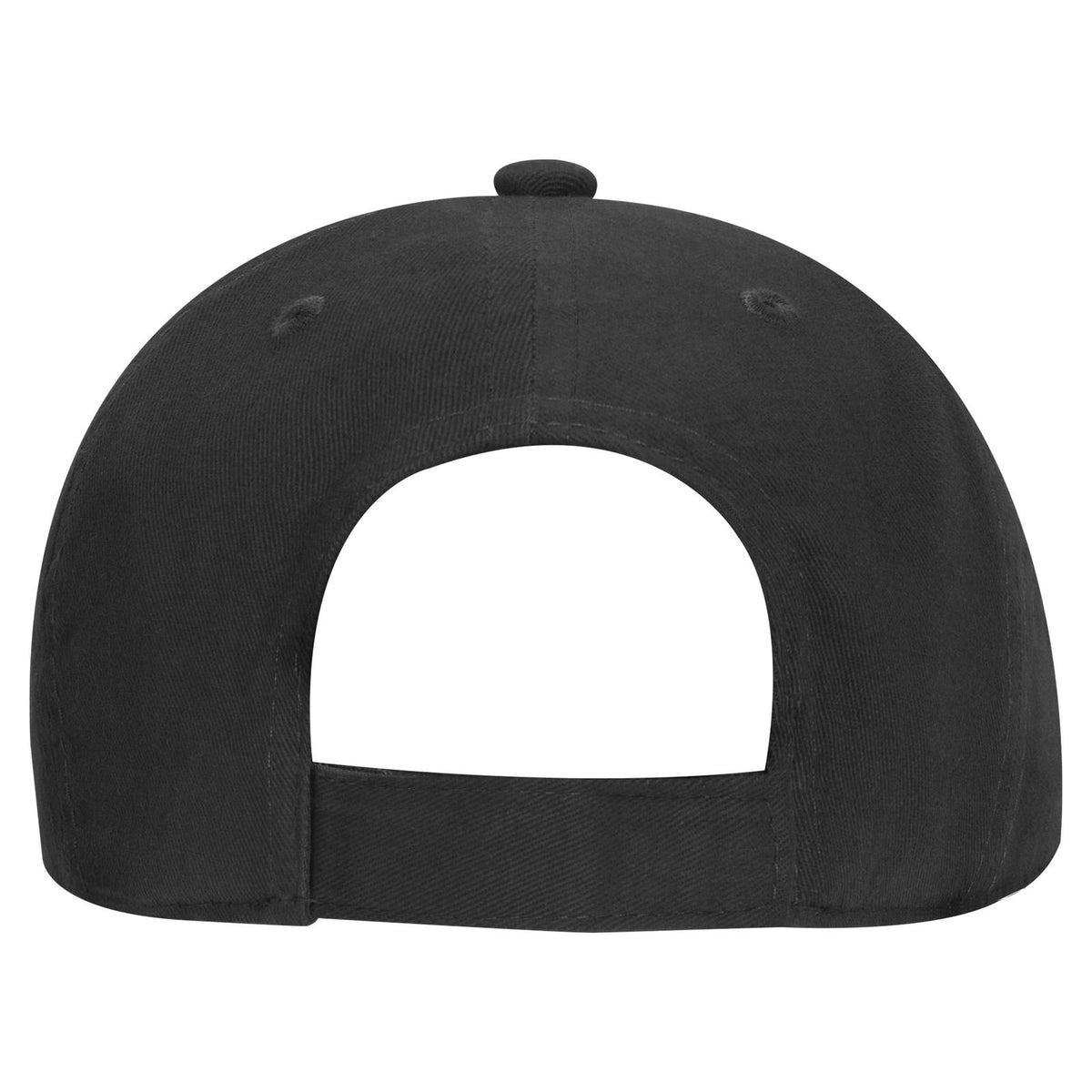 Rear View of 003 - Black OTTO CAP 6 Panel Low Profile Baseball Cap