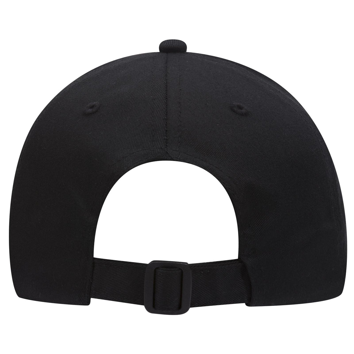 Rear View of 003 - Black OTTO CAP 6 Panel Low Profile Baseball Cap