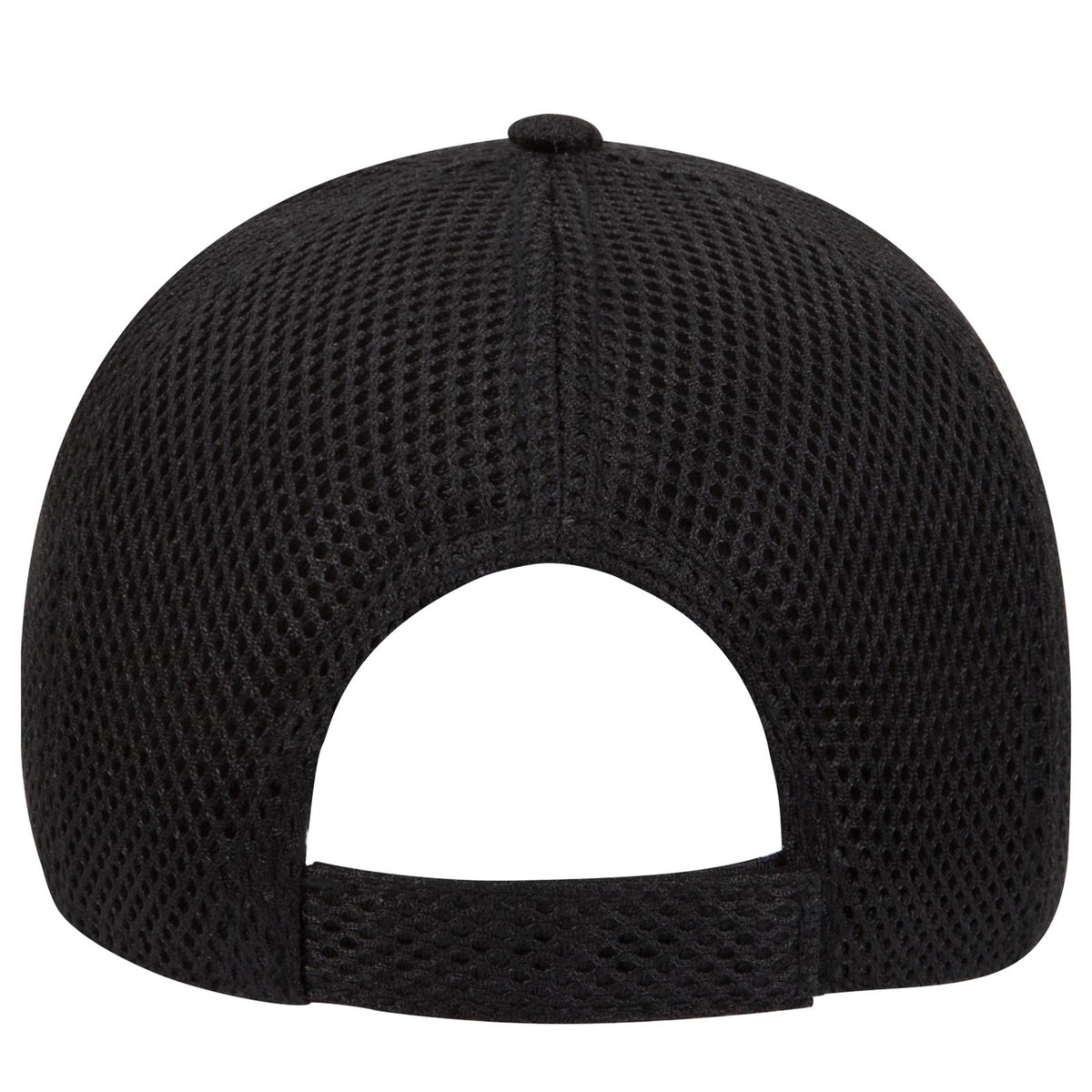 Rear View of 003 - Black OTTO CAP 6 Panel Low Profile Baseball Cap